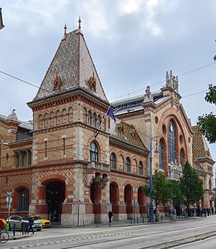 Gleaming ceramic tile of the City Market rooftops