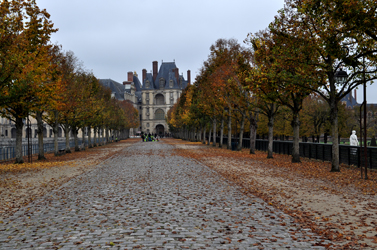 Causeway from the pond to the gardens, Chateau Fontainebleau, France. Photo by David Wineberg