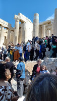 Overtourism up to the Acropolis, Athens, Greece