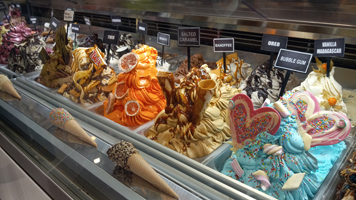 Unappealing ice cream. Monastiraki, Athens, Greece