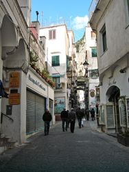 Amalfi street, built up the cliffside