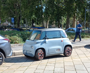 Citroen electric car, Milan, Italy.
