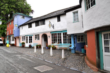 Row of shops, Portmeirion Hotel, Wales, UK