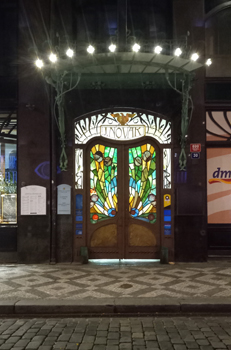 Art Nouveau doors on Vodickova, Prague, Praha